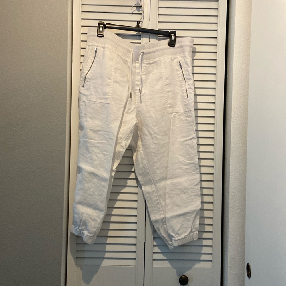Athleta Linen Cropped Pants